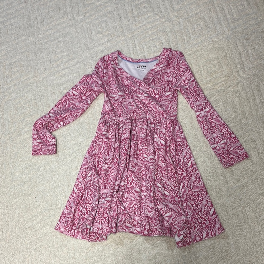 Mini Boden Pink Smocked Ruffled Sundress